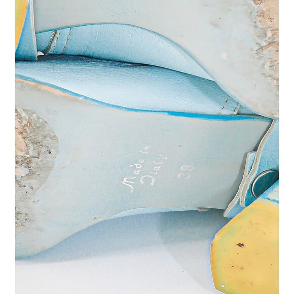 Vintage Western Leather Boots EU 38 Cowboy Boots Mid Calf Pointed Toe - Picture 8 of 8